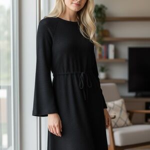 Max Studio Black Long Sleeve Dress